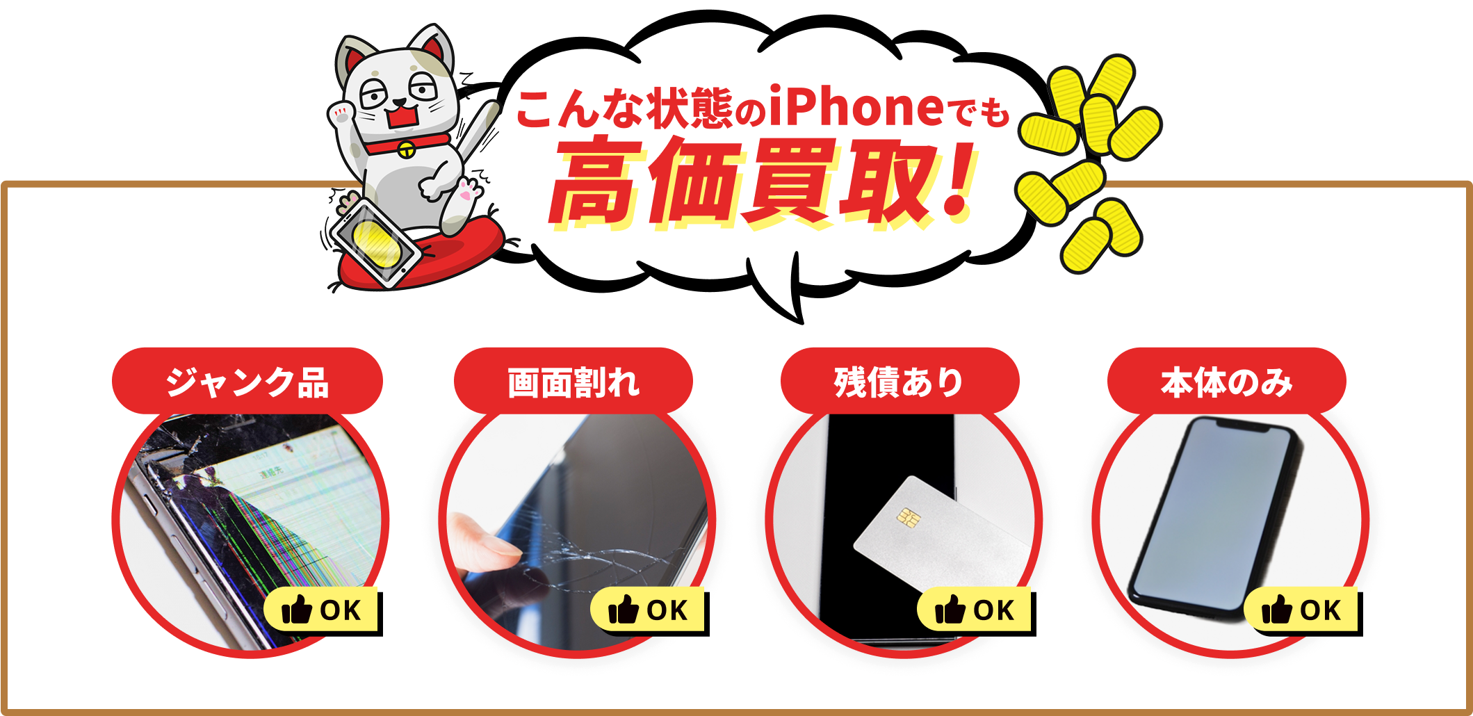 買取可能なステータス