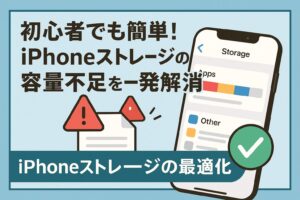 初心者でも簡単！iPhoneストレージの最適化で容量不足を一発解消！