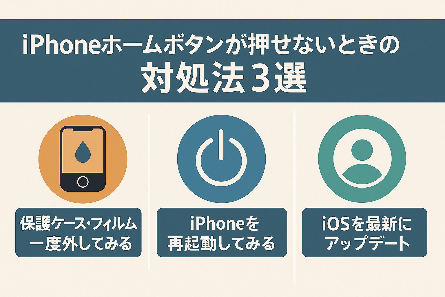 iPhoneホームボタンが押せないときの対処法3選