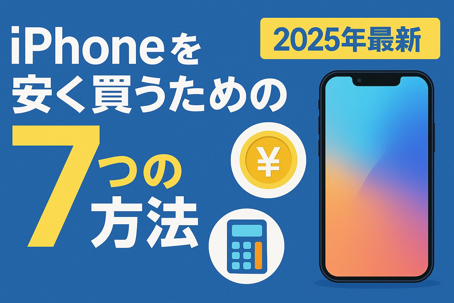 iPhoneを安く買うための7つの方法【2025年最新】