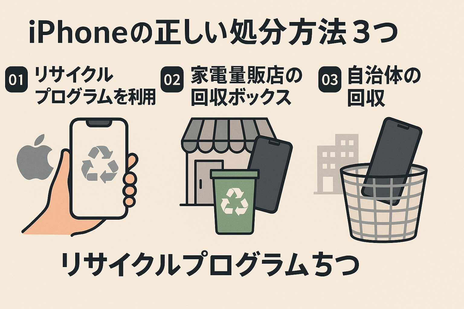 iPhoneの正しい捨て方3選