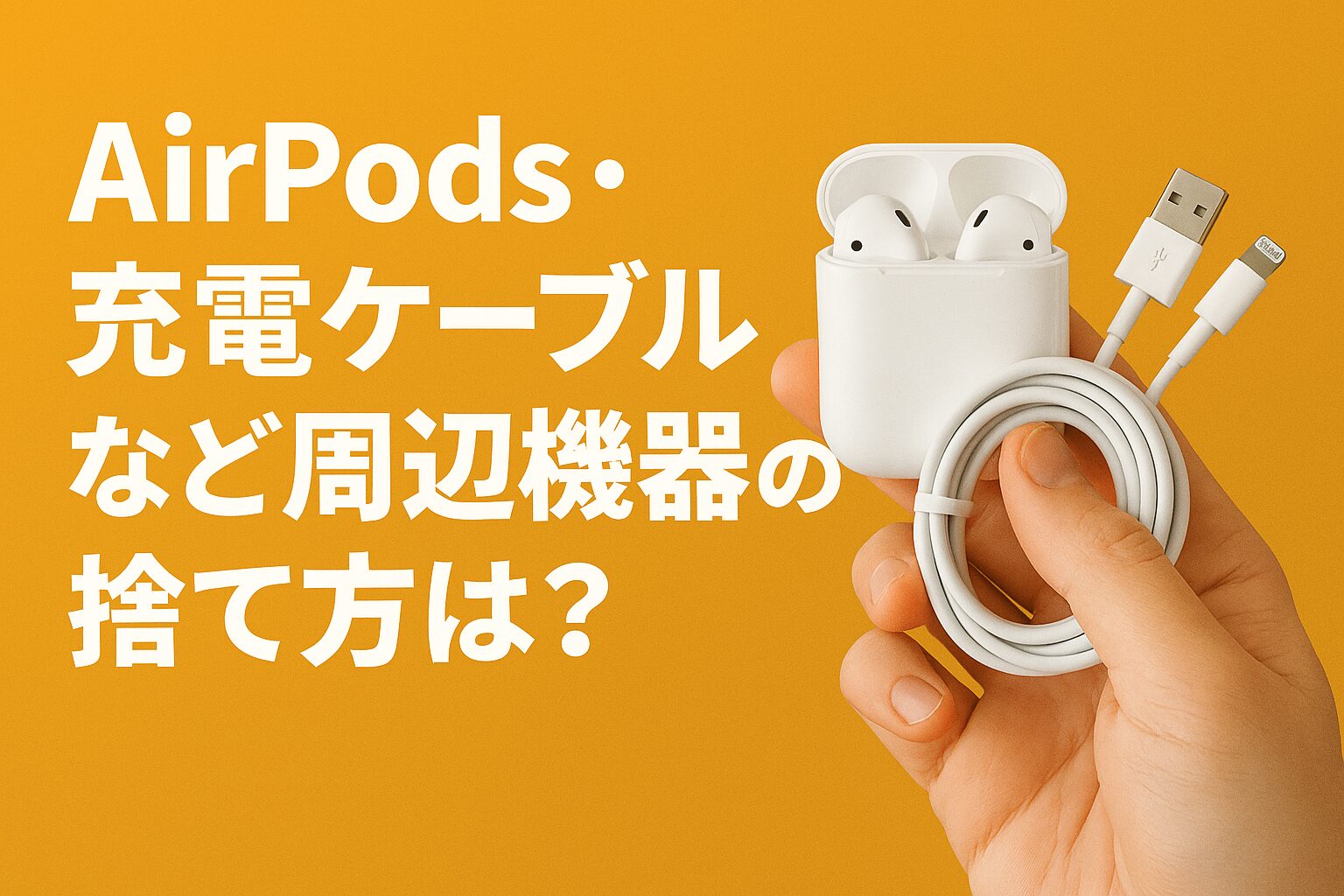 おまけ｜AirPods・充電ケーブルなど周辺機器の捨て方は？