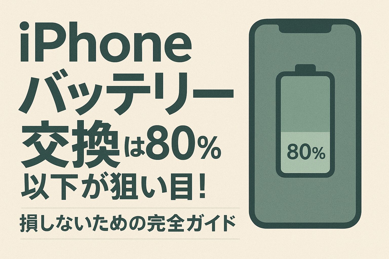 iPhoneバッテリー交換は80％以下が狙い目！損しないための完全ガイド