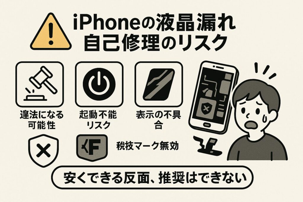 iPhone液晶漏れ