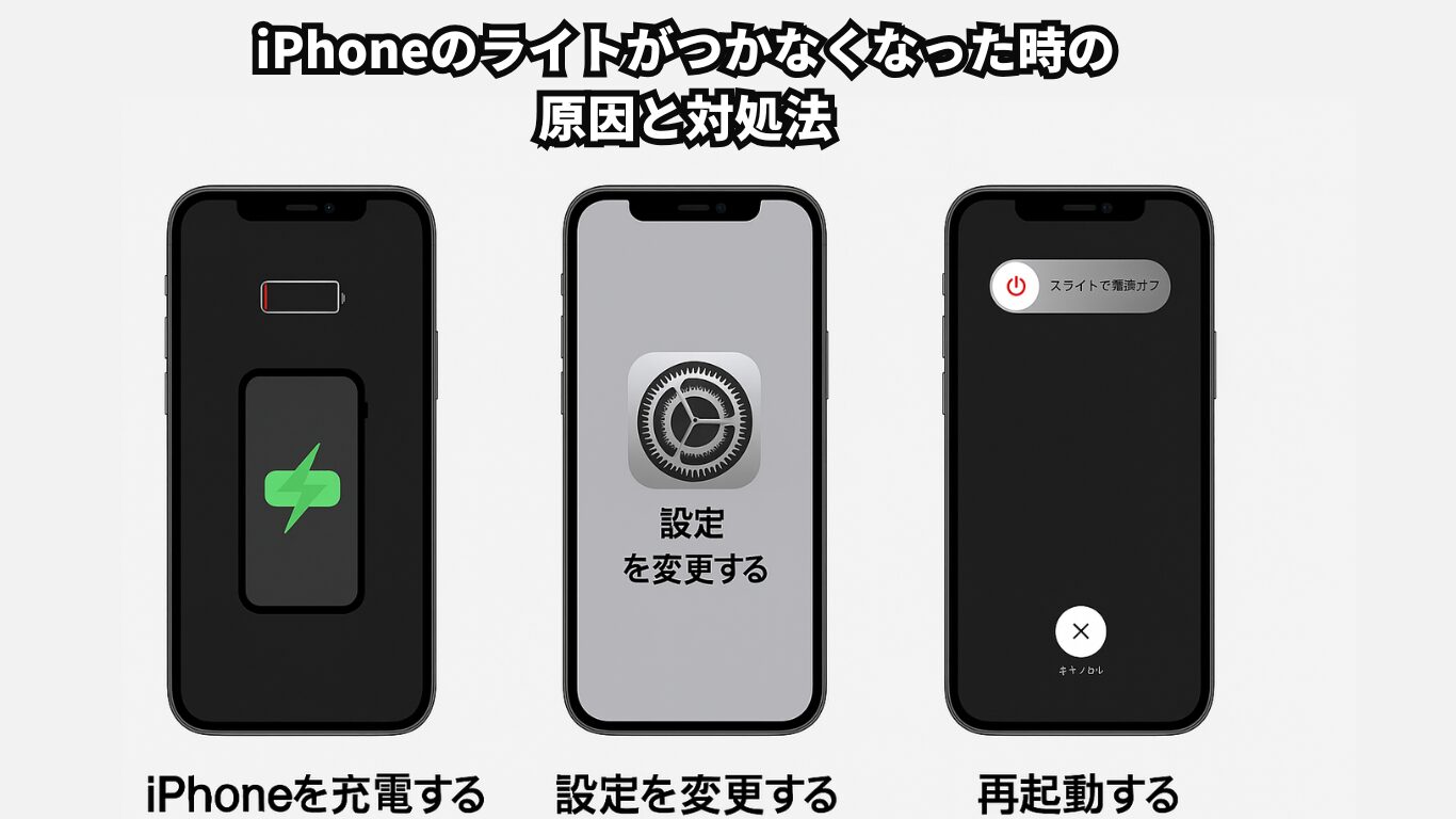  iPhone ライトがつかない