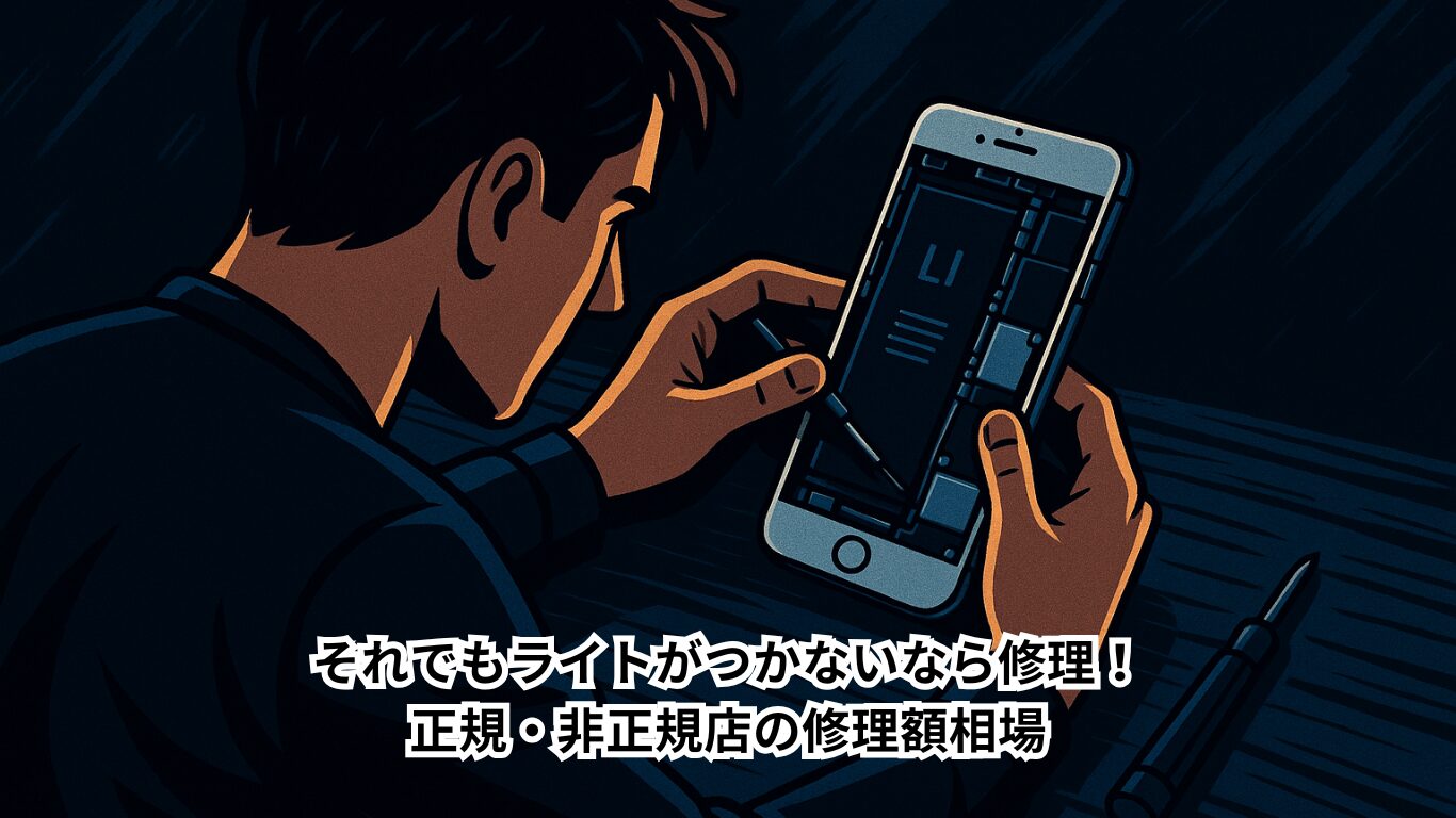 iPhone ライトがつかない