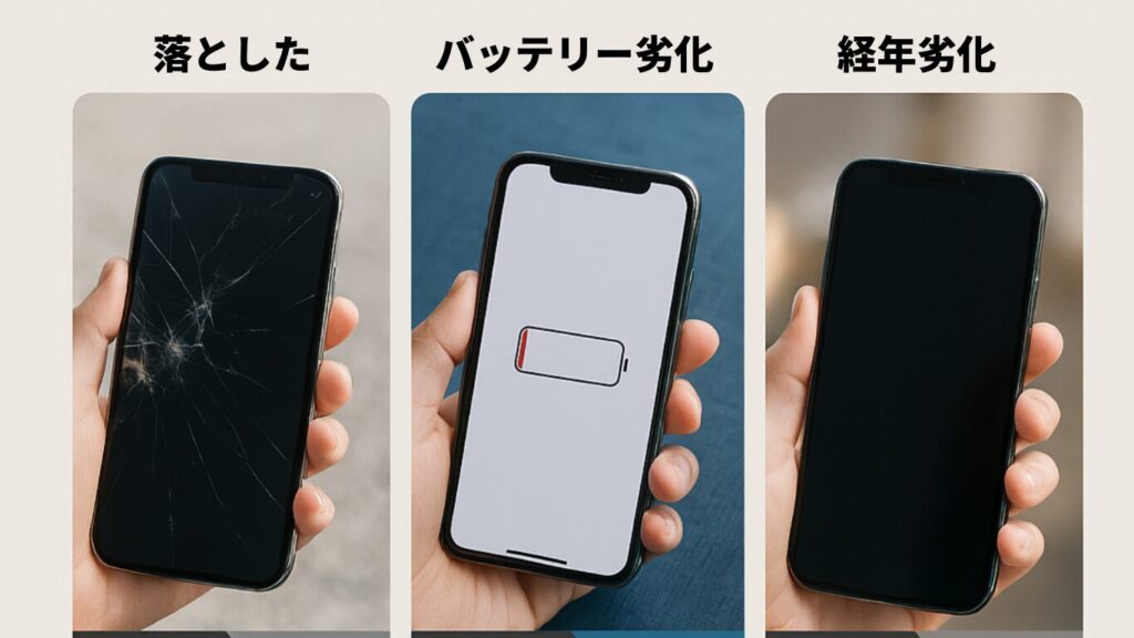  iPhone 液晶漏れ