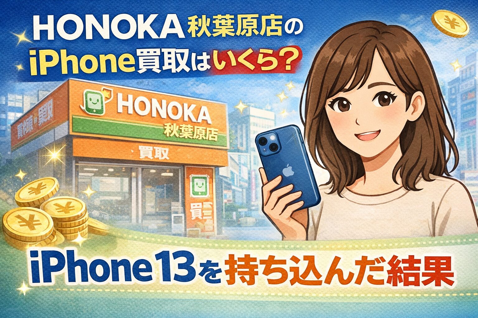 HONOKA秋葉原店のiPhone買取はいくら？iPhone 13を持ち込んだ結果