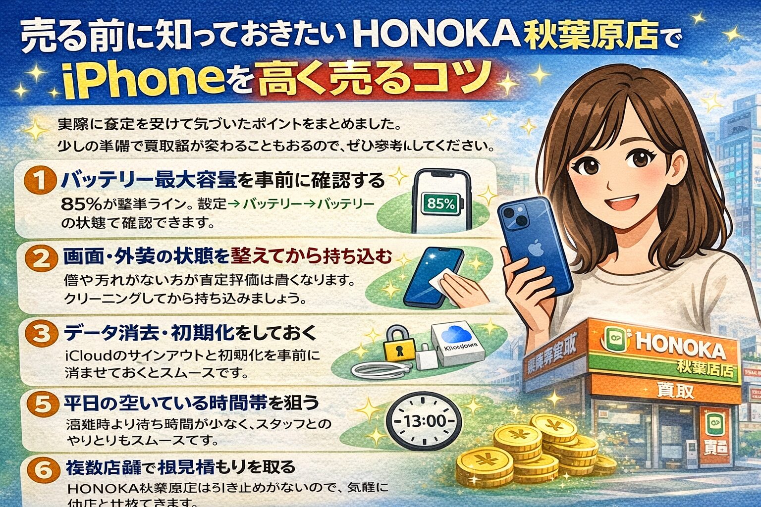 HONOKA秋葉原店でiPhoneを高く売るコツ