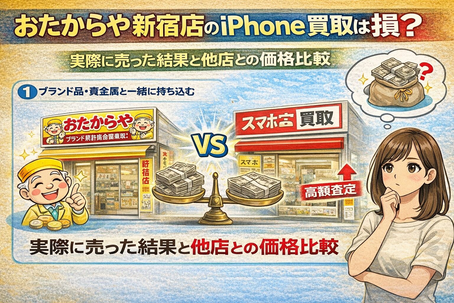 おたからや 新宿店のiPhone買取は損？実際に売った結果と他店との価格比較