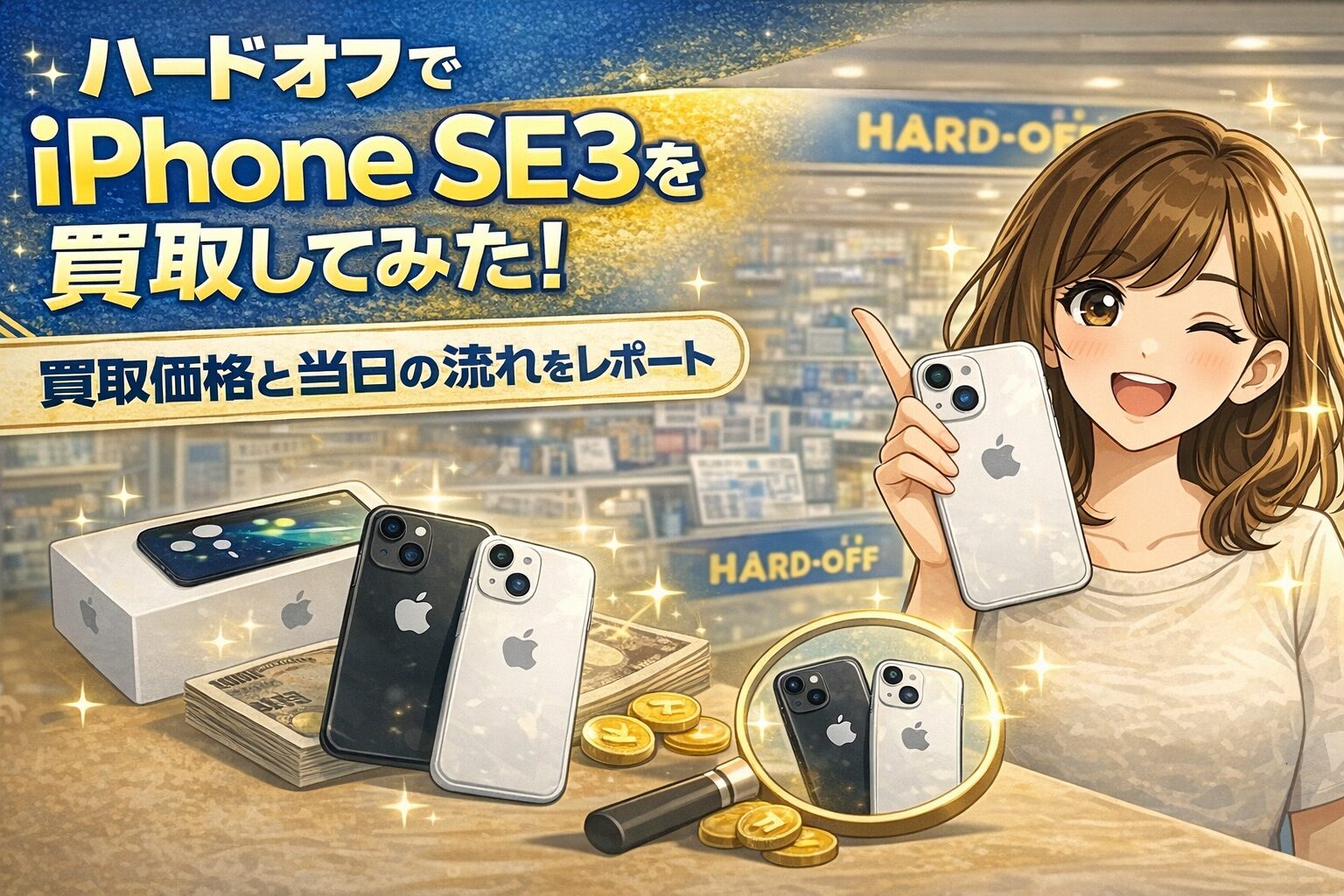 ハードオフでiPhone SE3を買取してみた！｜買取価格と当日の流れをレポート