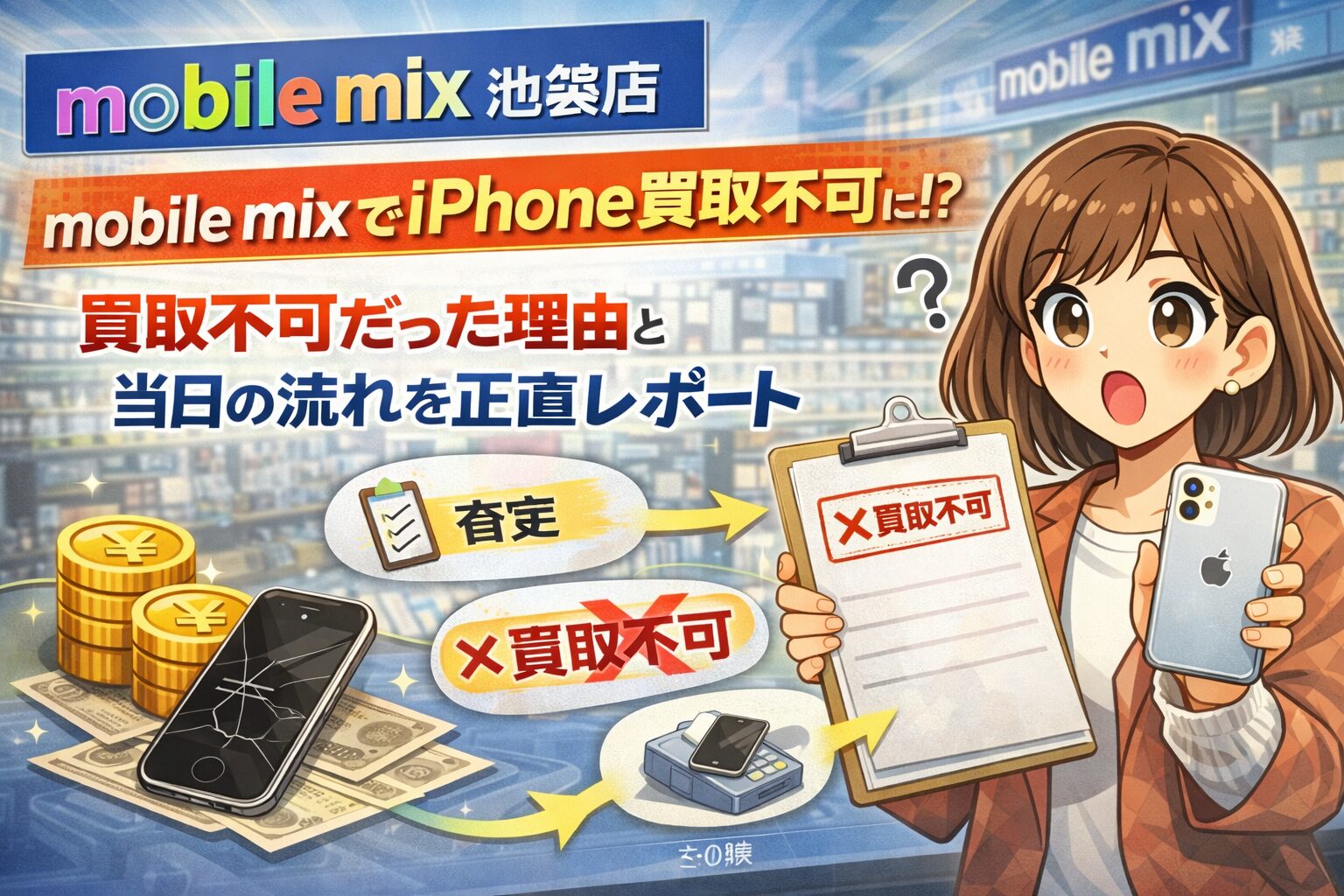 mobile mixでiPhone SEを買取査定してみたら、まさかの買取不可。理由 