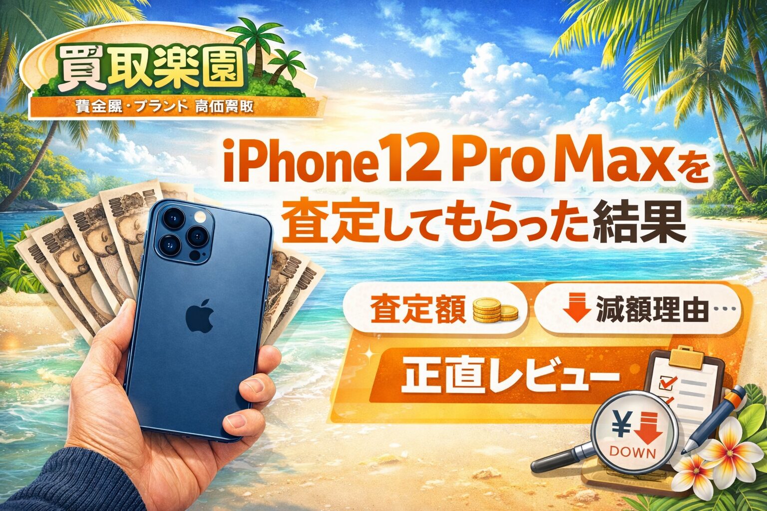 買取楽園 でiPhone 12 Pro Maxを査定してもらった結果｜査定額と減額理由を正直レポート