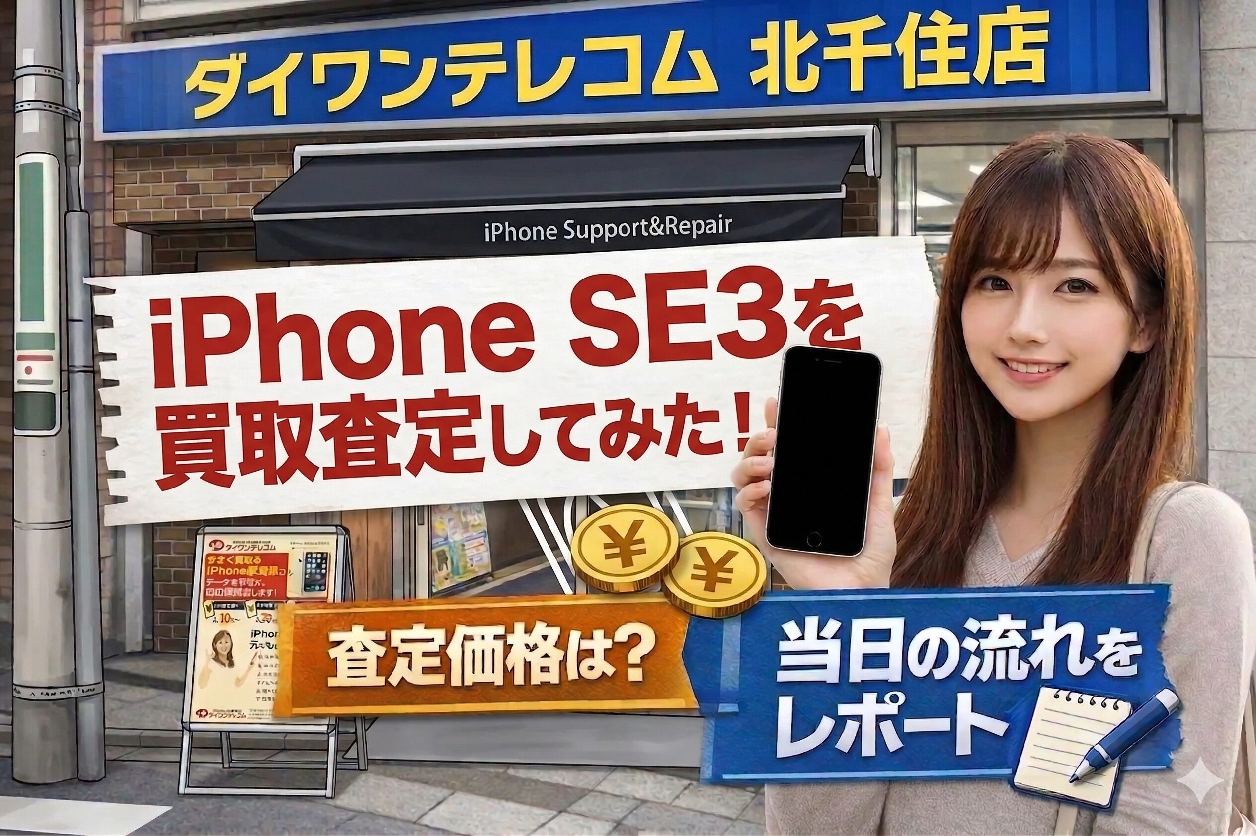 ダイワンテレコム北千住店でiPhone SE3を売ってみた！実際の査定額と口コミ評判を徹底レポート