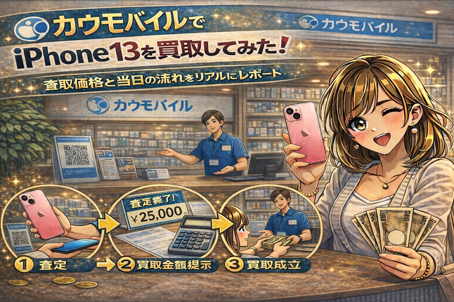 カウモバイルでiPhone 13を買取してみた！｜買取価格と当日の流れをレポート