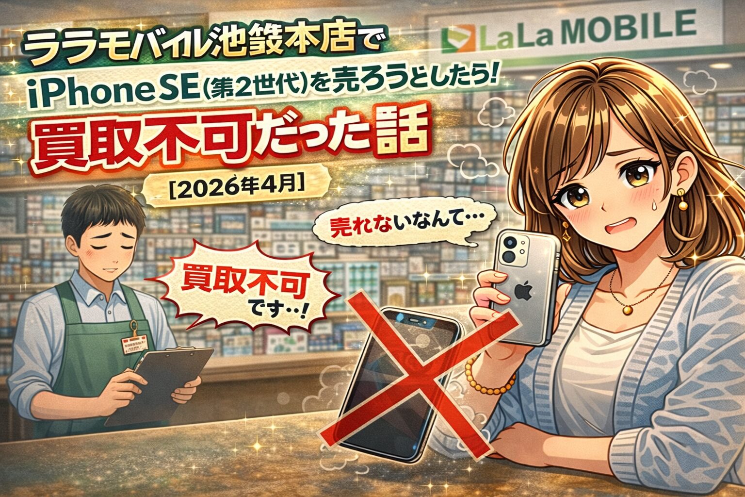 ララモバイル池袋本店でiPhone SE（第2世代）を売ろうとしたら買取不可だった話【2026年4月】