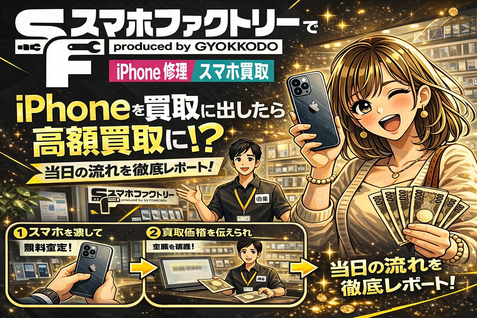 スマホファクトリーでiPhoneを買取に出したら高額買取に！？当日の流れを徹底レポート