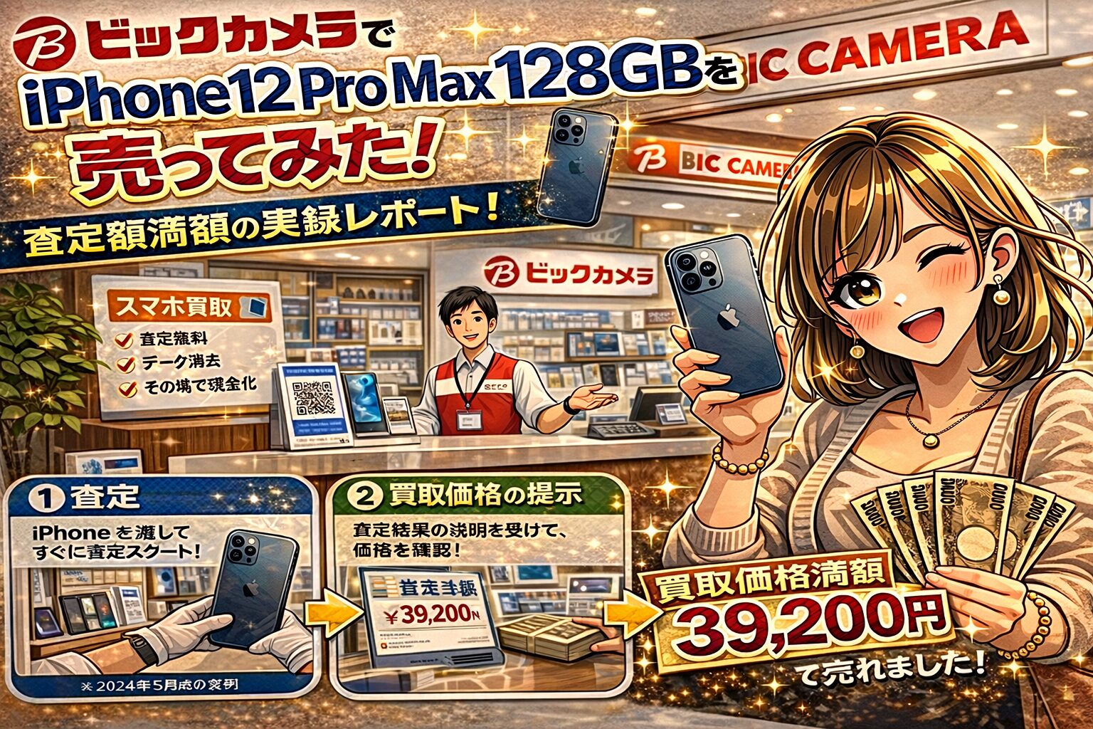 ビックカメラでiPhone 12 Pro Max 128GBを売ってみた！査定額満額の実録レポート！